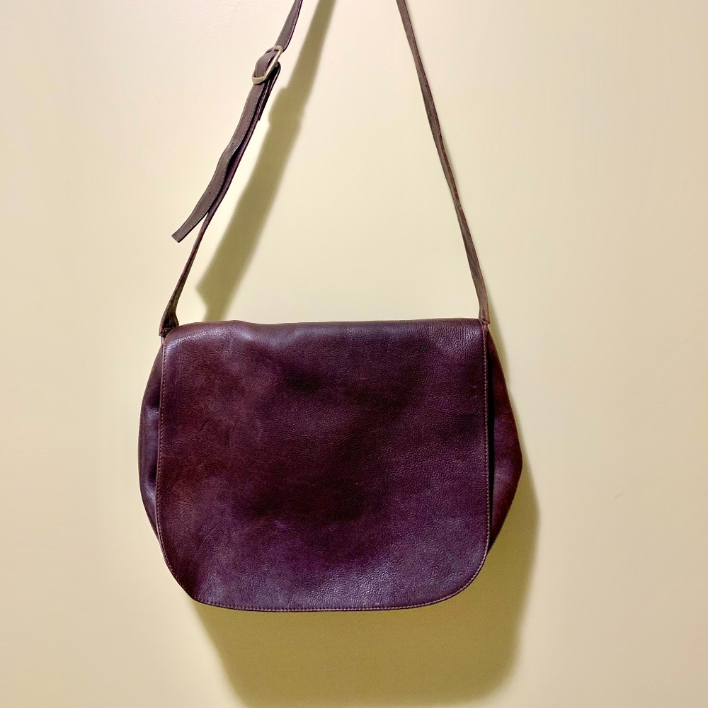 Vintage leather bags women Brown shoulder messenger bag